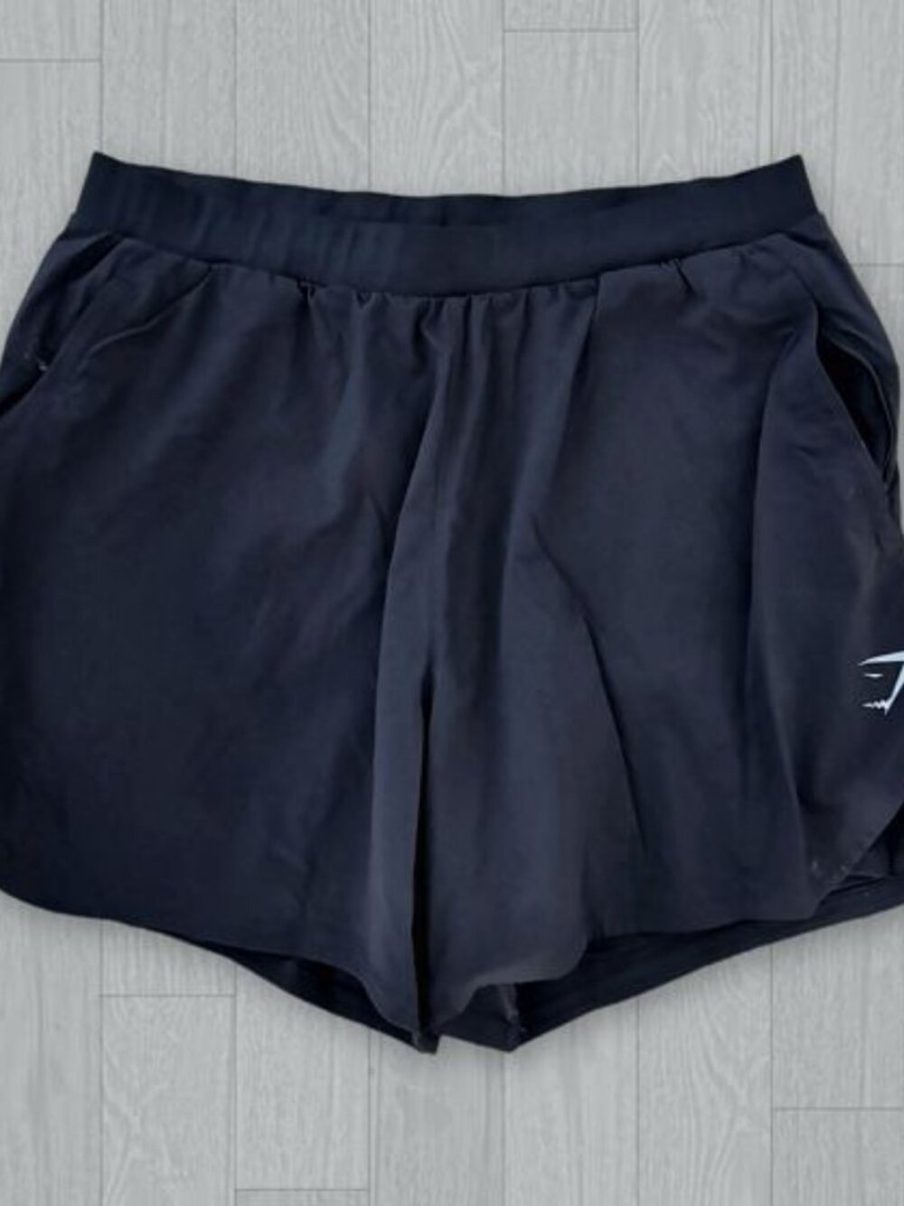Gymshark Black Curved Hem Athletic Shorts Men's Size L Gym Training Shorts